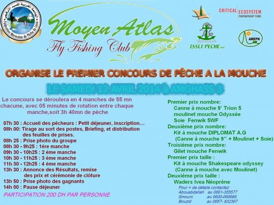 Concours de Pêche à la Mouche à Amghass III Le Samedi 12 Avril 2014